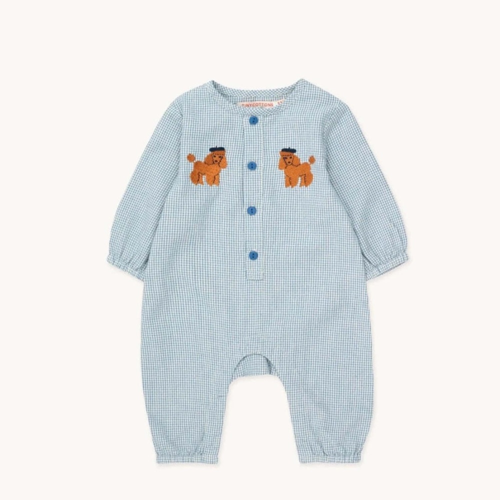 Tinycottons Baby Romper one piece with poodle Embroidery 3 months